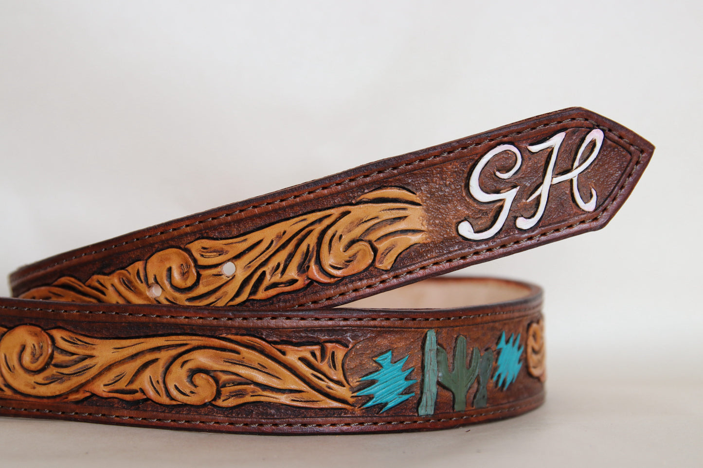 Tooled Western Kids Belt