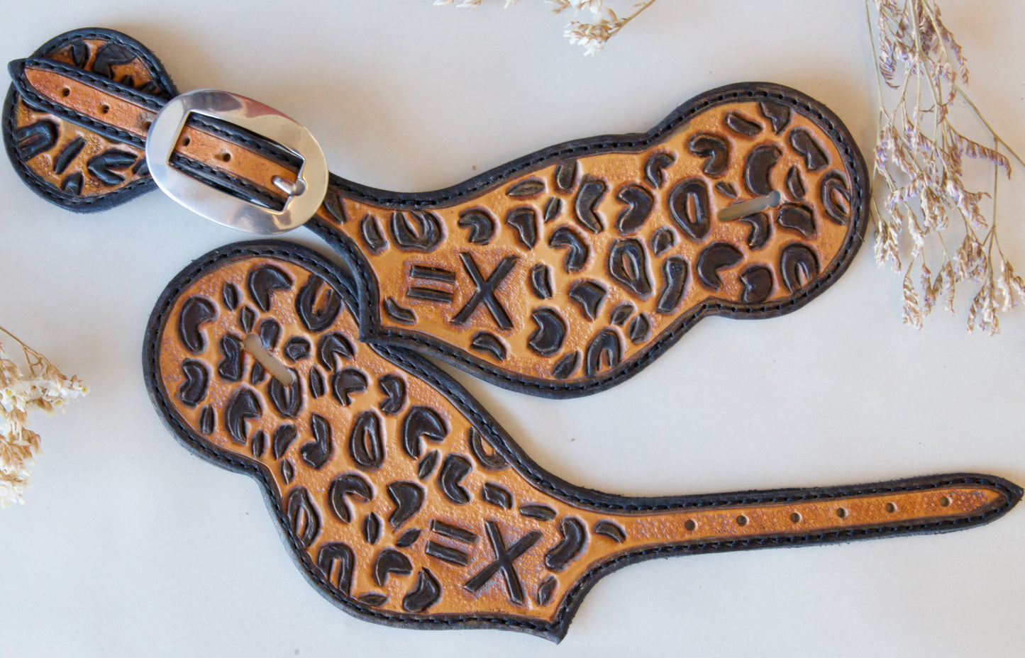 Leopard Spur Straps.