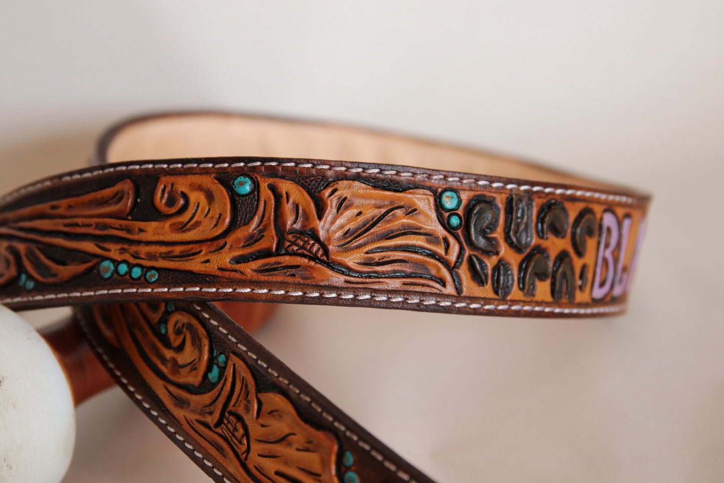 Floral and Leopard Belt
