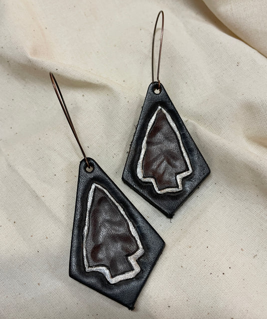 Dark Arrowhead Earrings