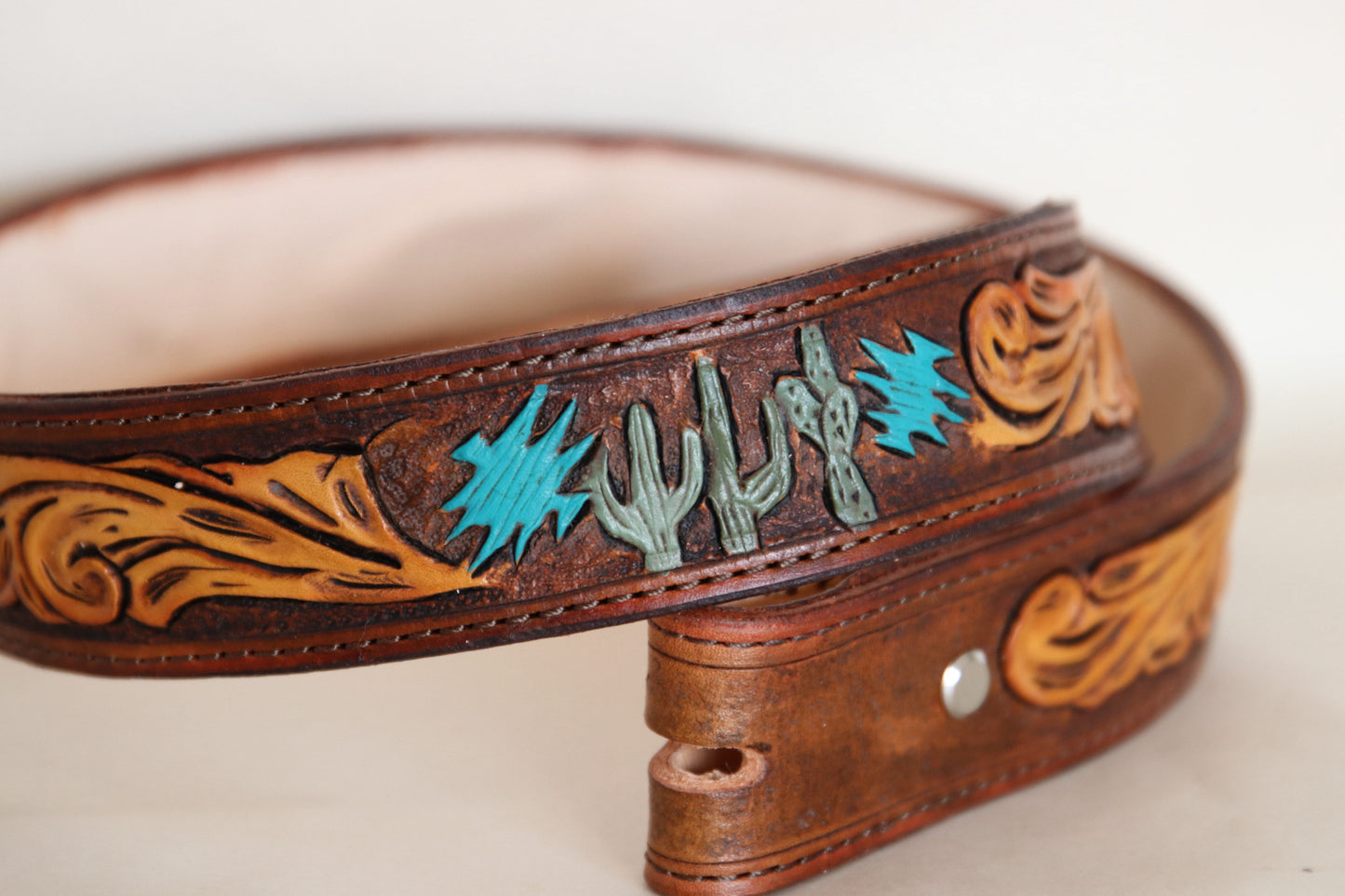 Tooled Western Kids Belt