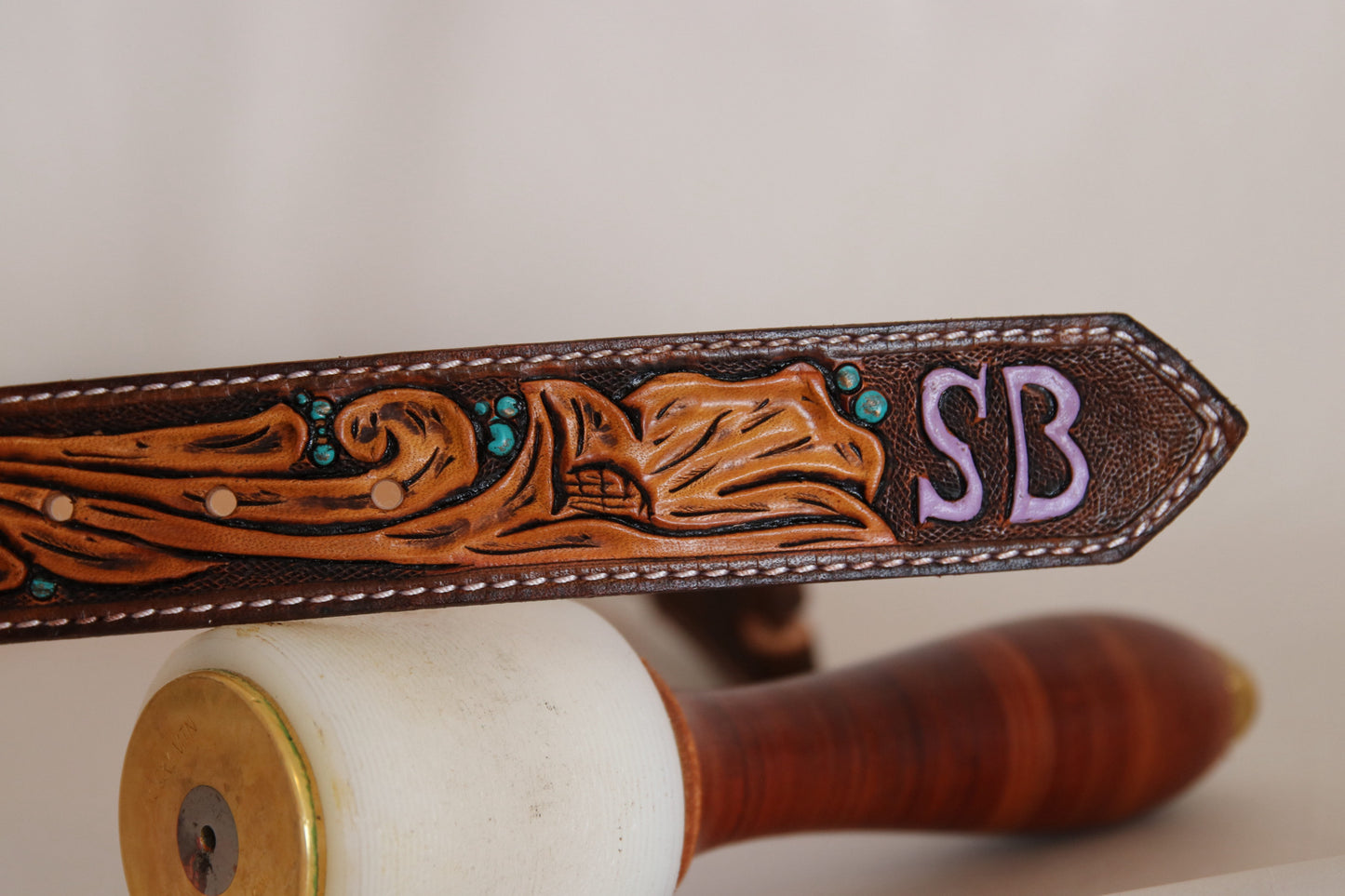 Floral and Leopard Belt