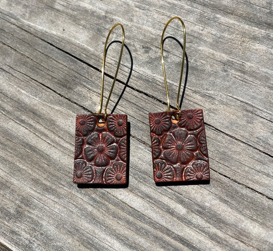 Flower Stamped Earrings